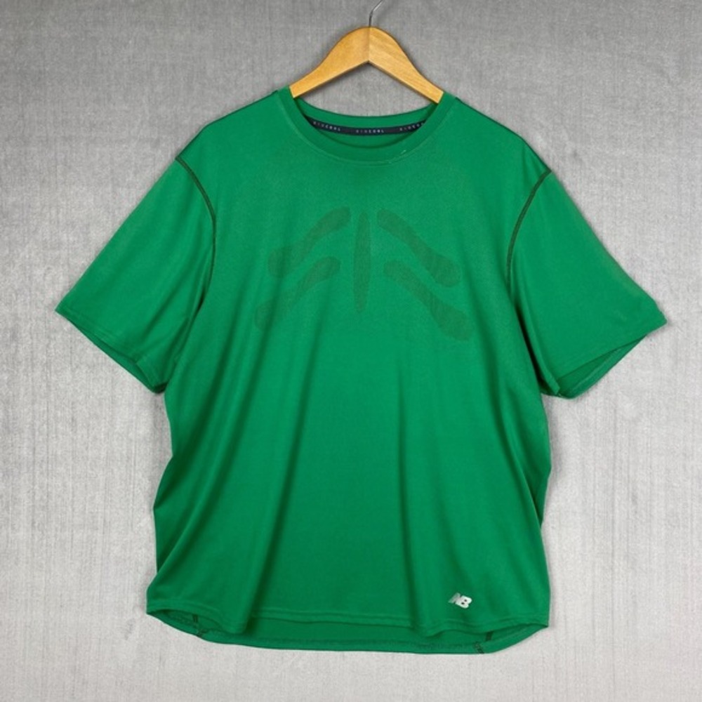 Vtg New Balance Shirt Mens XL Green Biocool‎ Running Performance Athletic